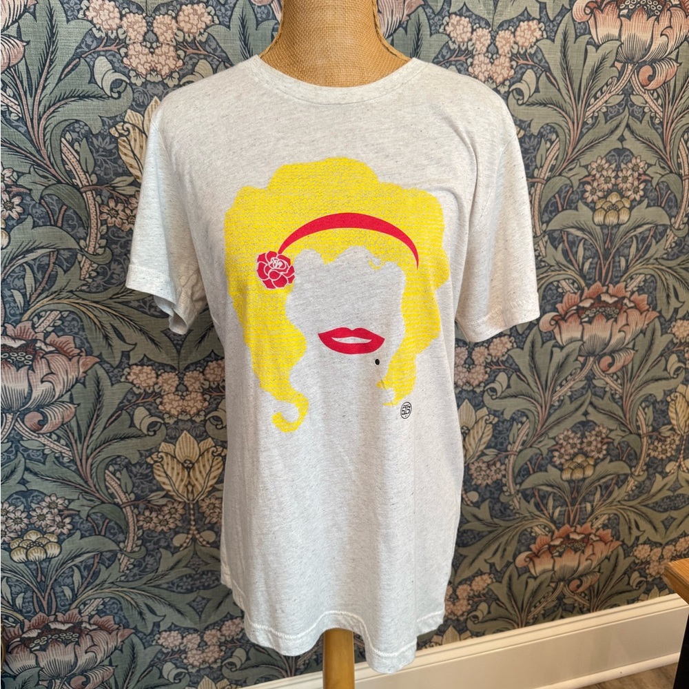 Project 615 DOLLY Parton Graphic SS T-Shirt Heathered Oatmeal NASHVILLE size M